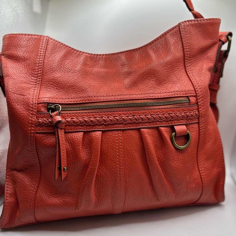 Born Leather Bag deep peach.